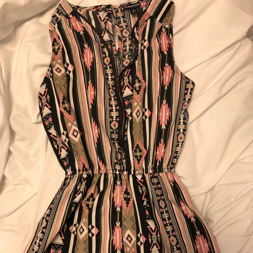 Tribal print romper